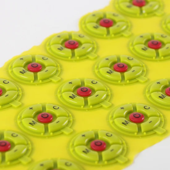 Botões de borracha de silicone moldados personalizados condutores, botão, botão único